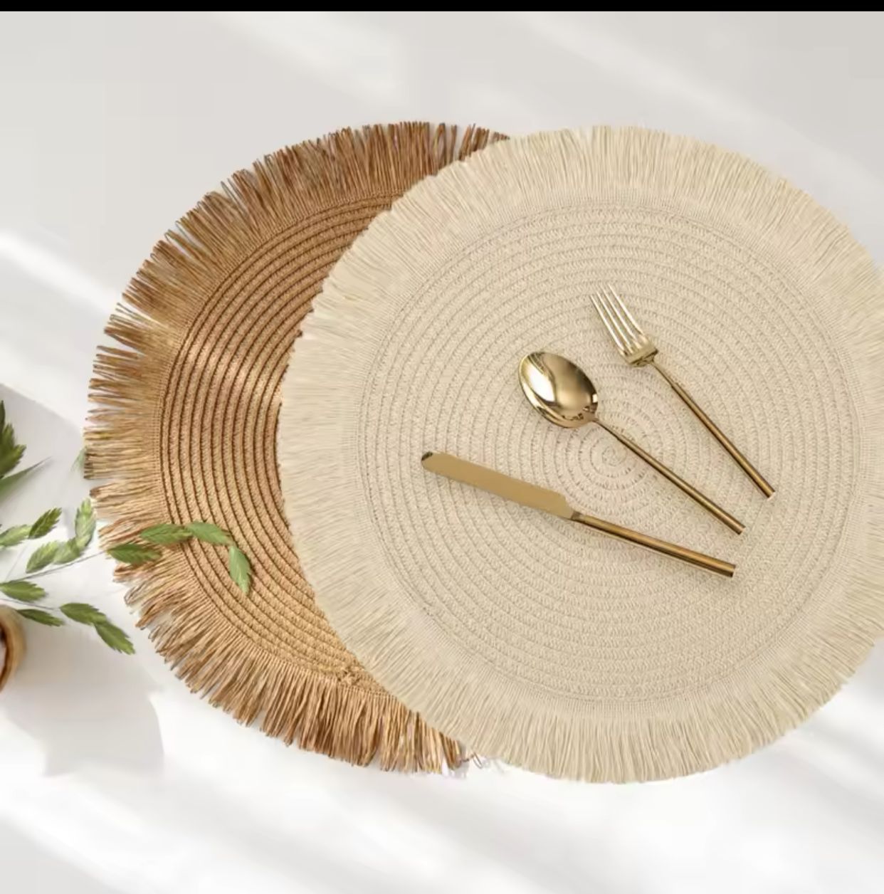 6pcs Round Jute Table Mat