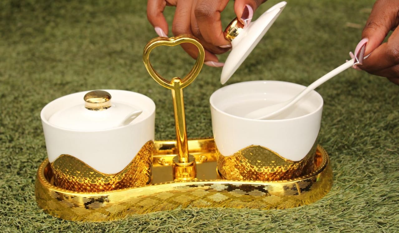 Gold Sugar Dish