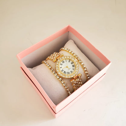 Ladies Watch With Bracelet Gift Set