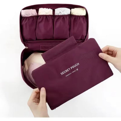 Travel Under Wear Pouch With Bra Organizer