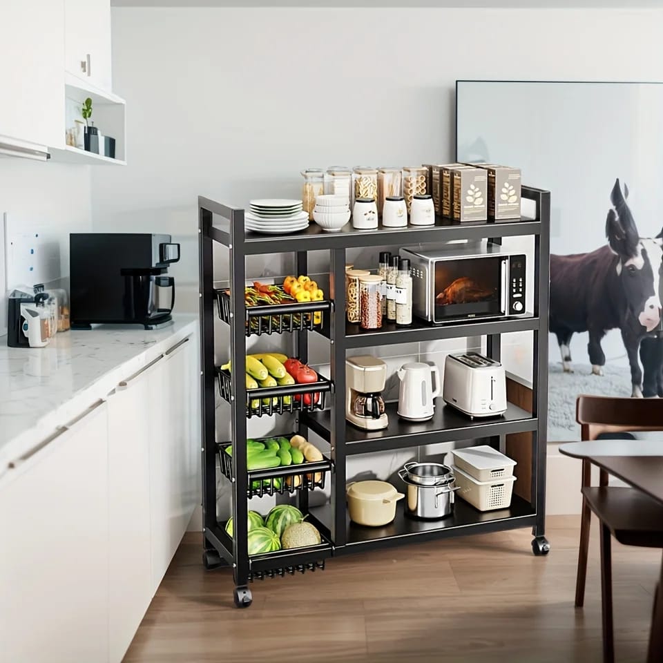 Multifunctional Metallic Kitchen Rack