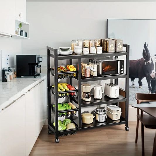 Multifunctional Metallic Kitchen Rack