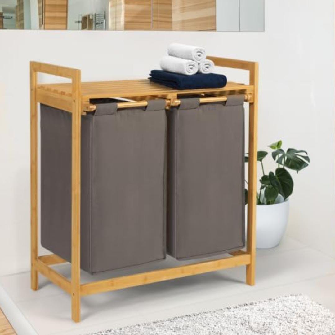 2 in 1 Bamboo laundry Basket