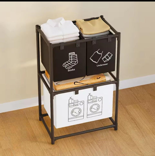 3 Slots laundry basket