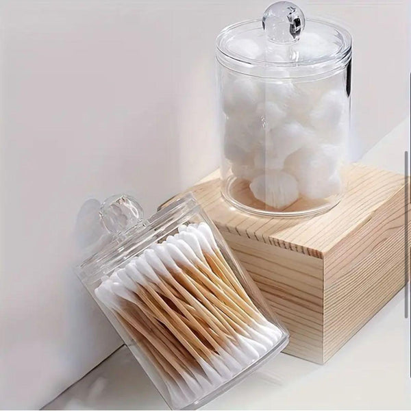 Clear Acrylic Dustproof Vanity Storage Jars