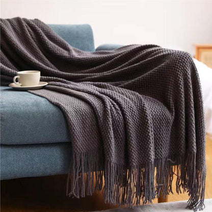 Throw blankets with tassel