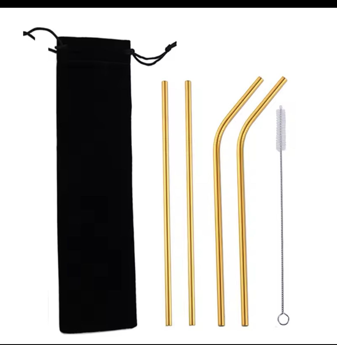 5-Pack Stainless Steel Straw
