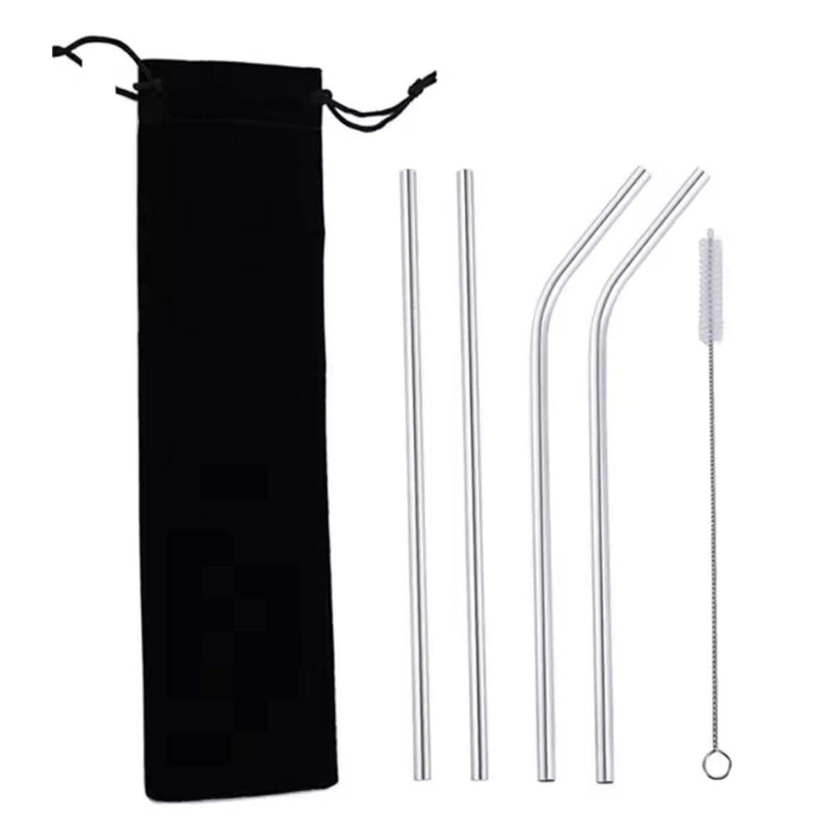 5-Pack Stainless Steel Straw