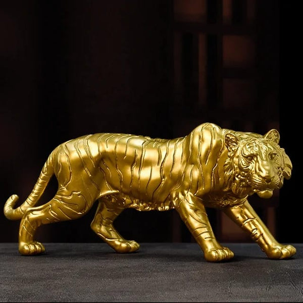 Resin Large Gold Tiger Statue