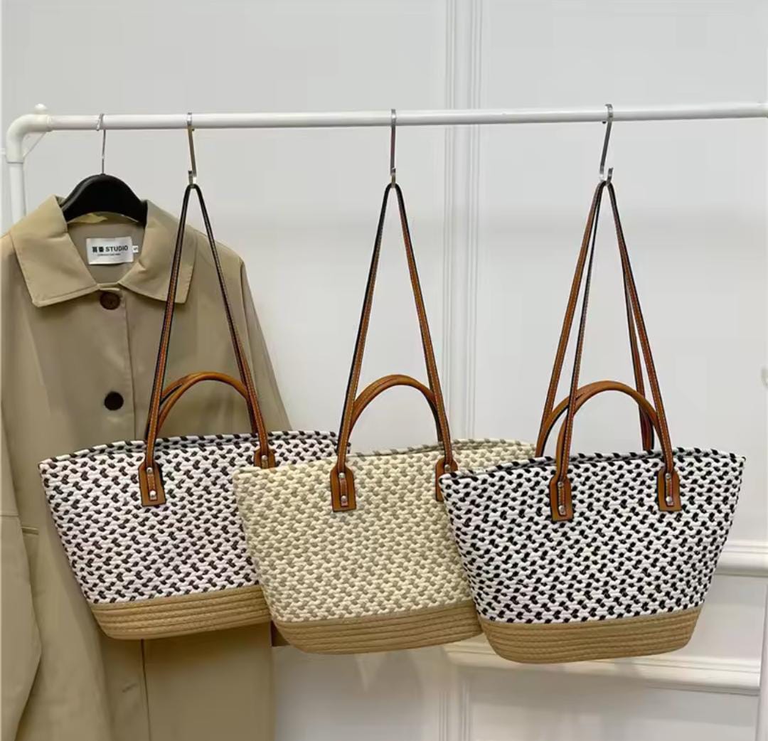 Large Straw Tote Bag