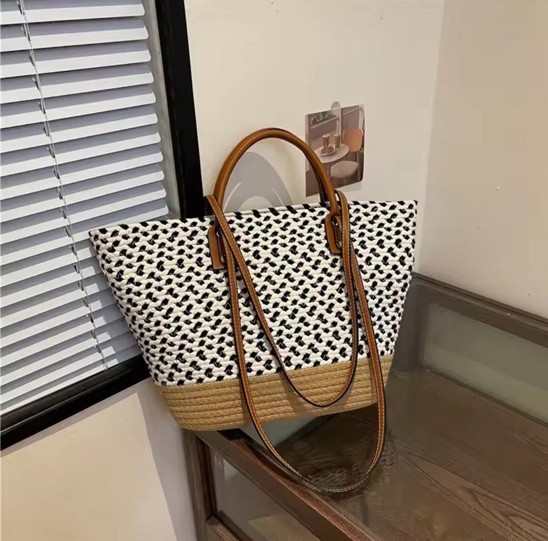 Large Straw Tote Bag