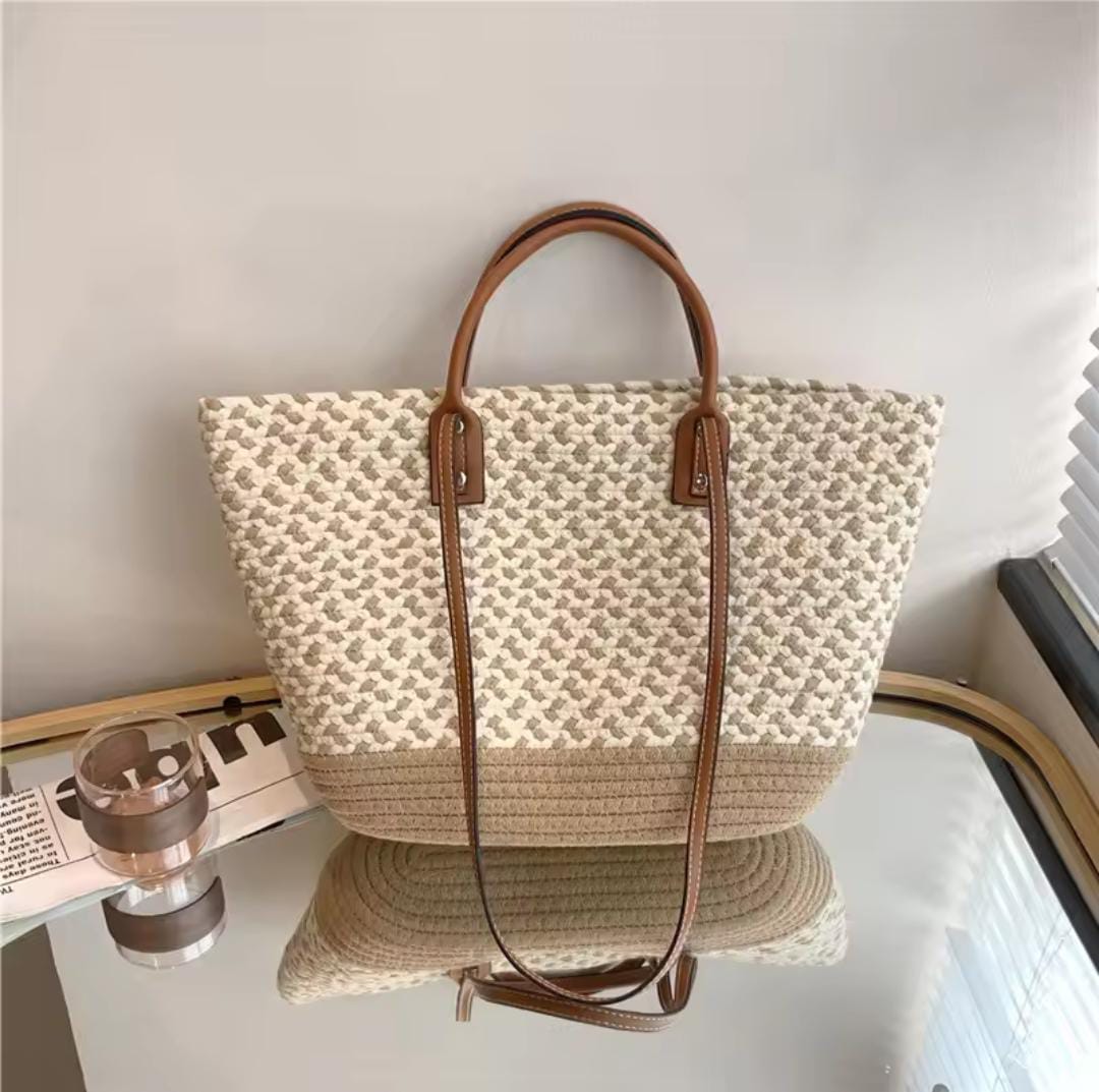 Large Straw Tote Bag