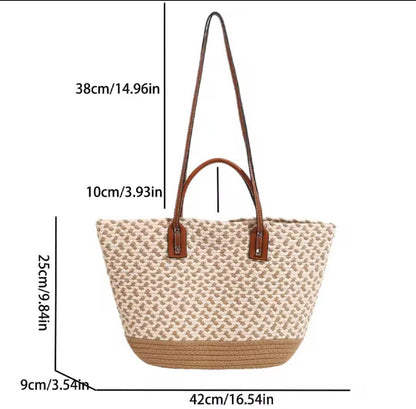 Large Straw Tote Bag