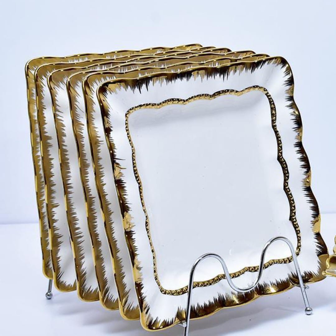 6pc Square dinner plates