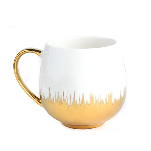 Porceline Pot Cup with Gold