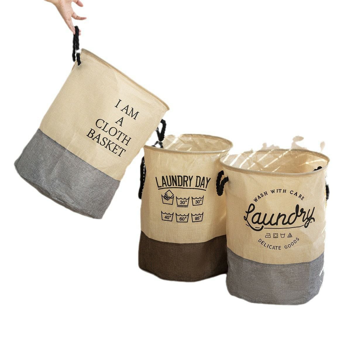Laundry basket with handle