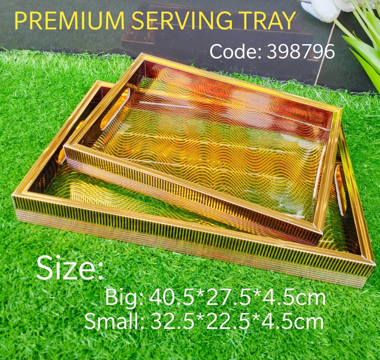 Set of 2pcs Serving Tray Set