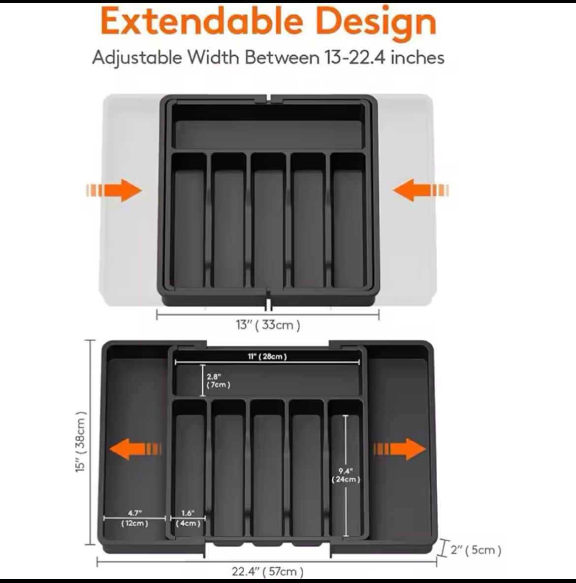 Expandable cutlery drawer organizer