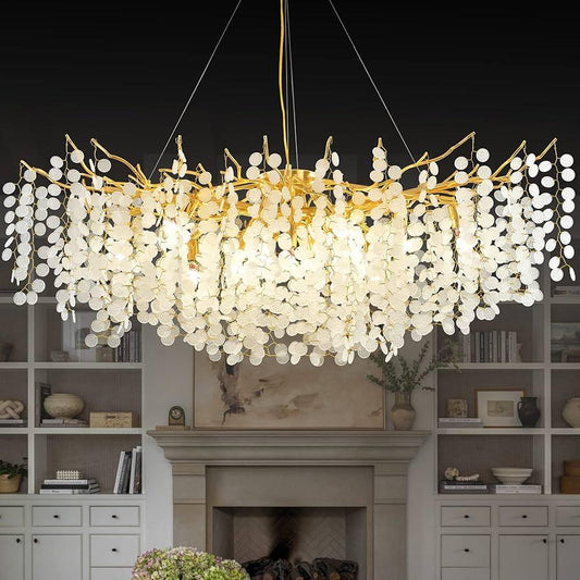 Oval Crystal Chandelier Light