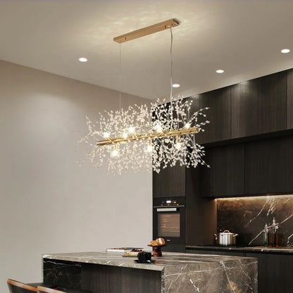 Horizontal Crystal Chandelier Lights