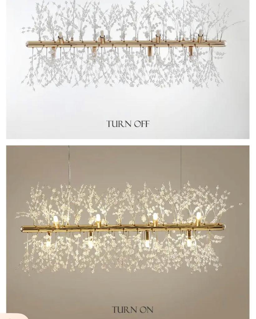 Horizontal Crystal Chandelier Lights