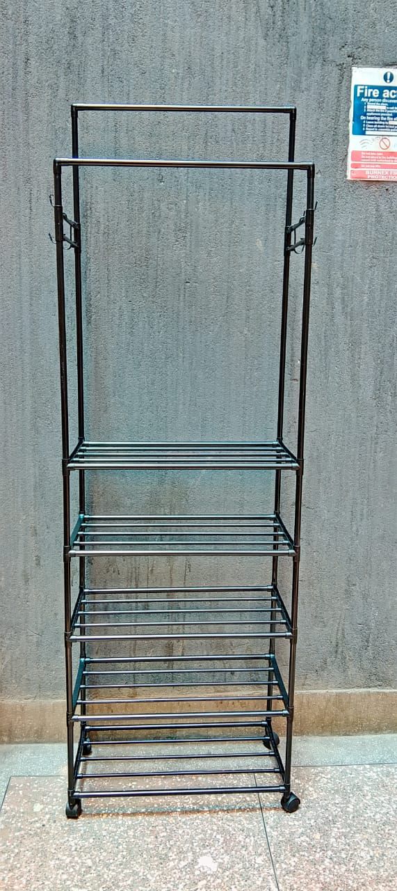 5 Tier Shoe Rack with 4 Wheels