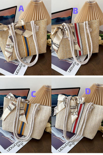 Straw tote bag