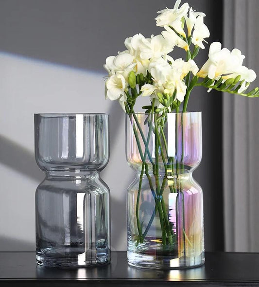 Modern dark glass vase