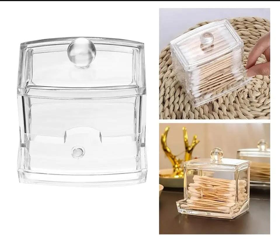 Acrylic cotton swab holder