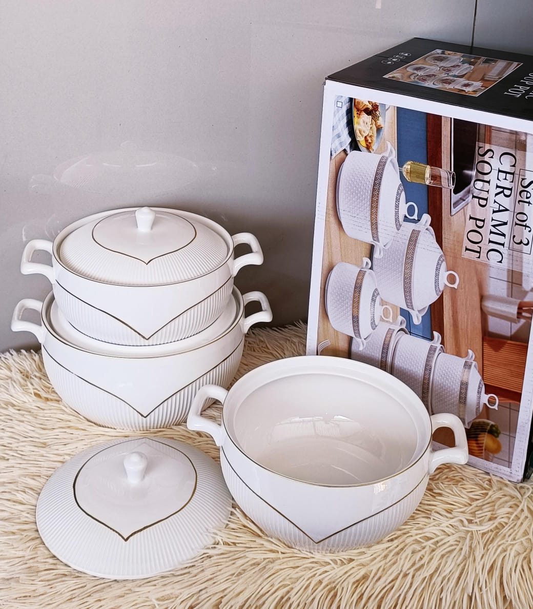 3pcs Ceramic serving bowls
