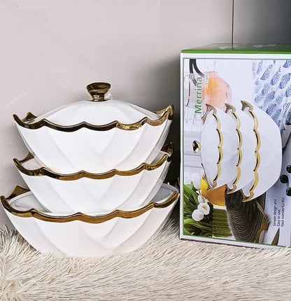 3pcs Ceramic serving bowls