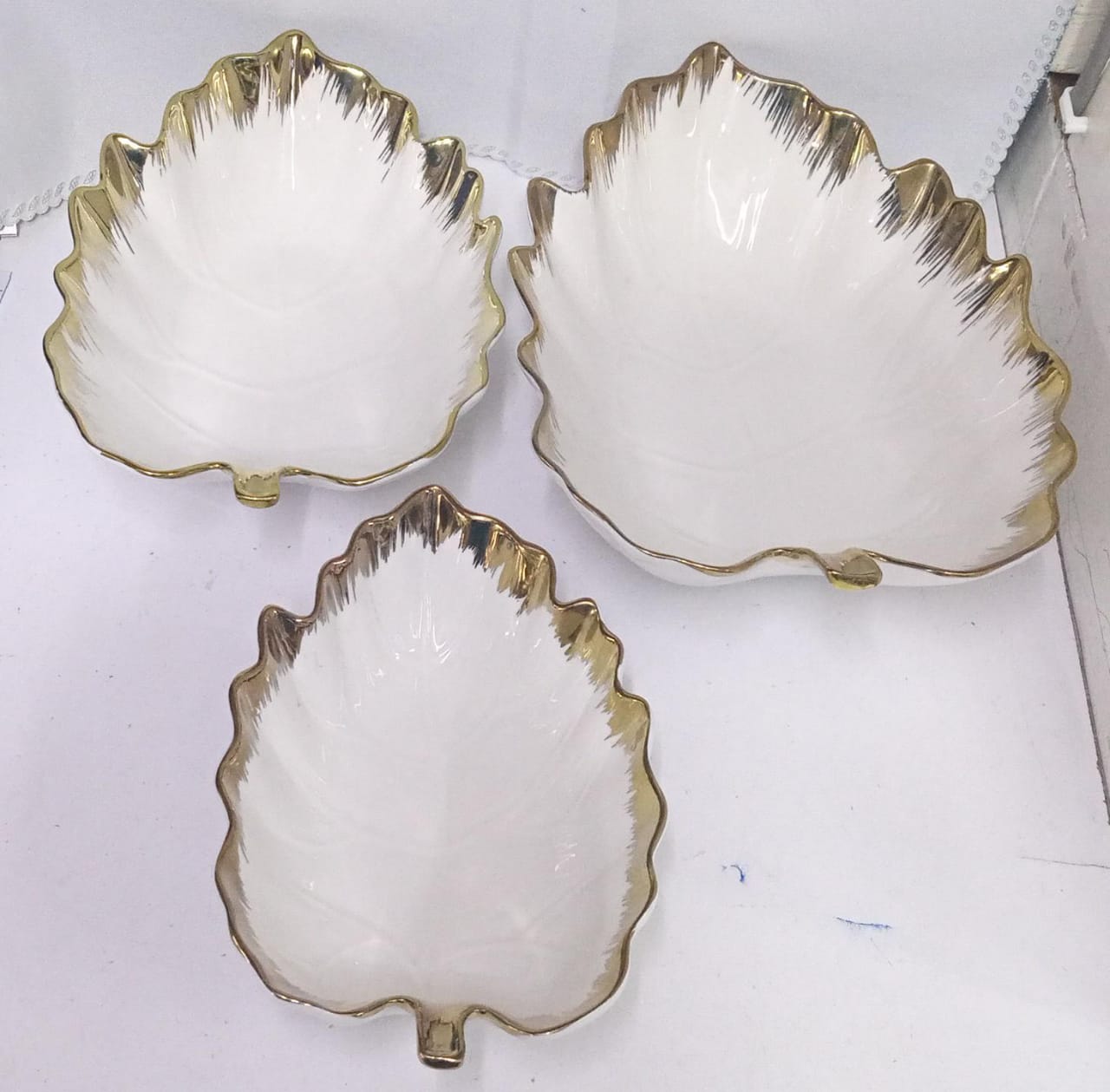 3pcs Gold leaf bowl