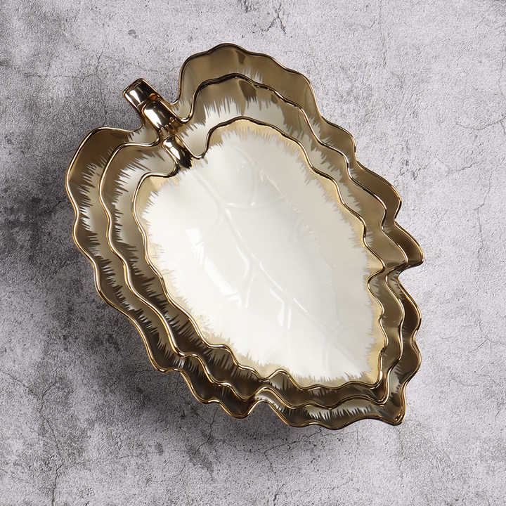3pcs Gold leaf bowl