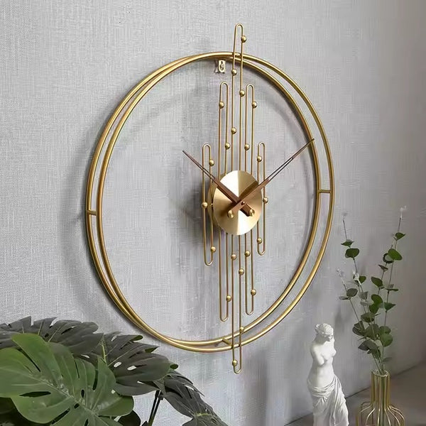 Minimalist Geometric Metal Wall Clock