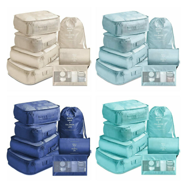8 Piece Luggage Suitcase Travel Organizer Set