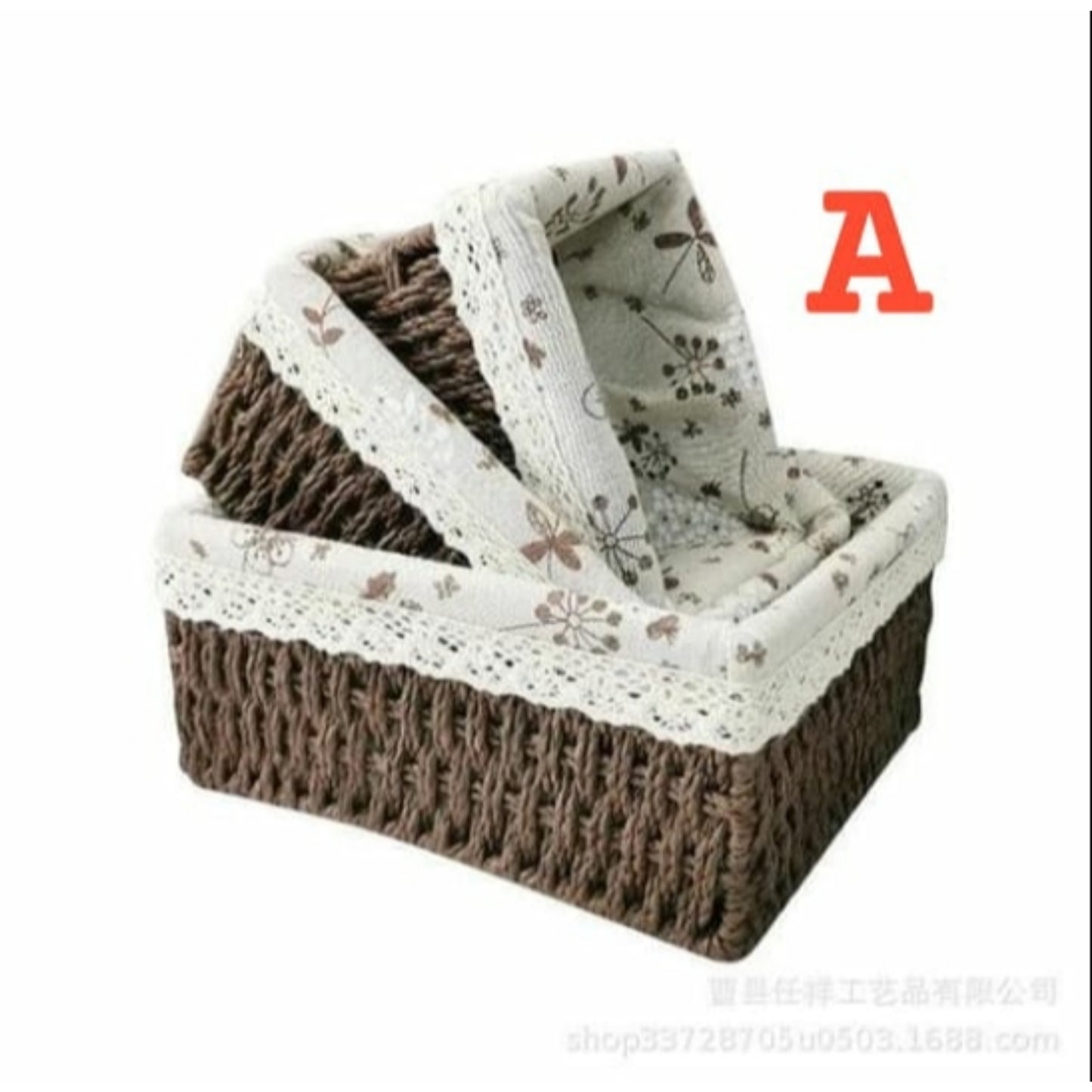 3 in 1 Multipurpose Rattan Decorative Storage Baskets