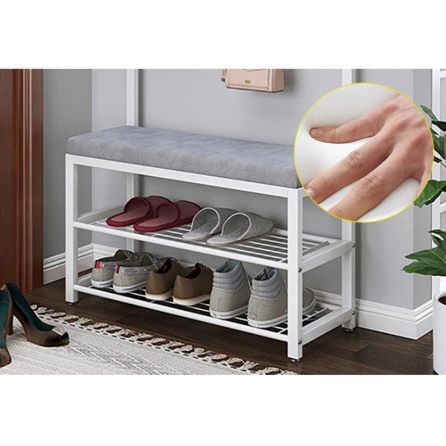 Entry way shoe rack