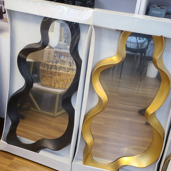 Curved Abstract Wall Mirror