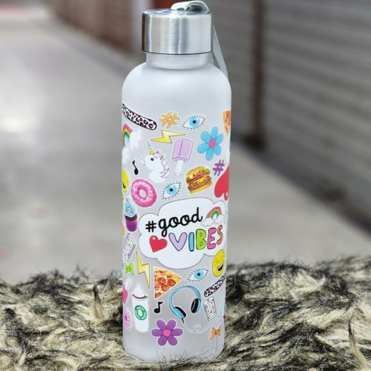 Frosted water bottle