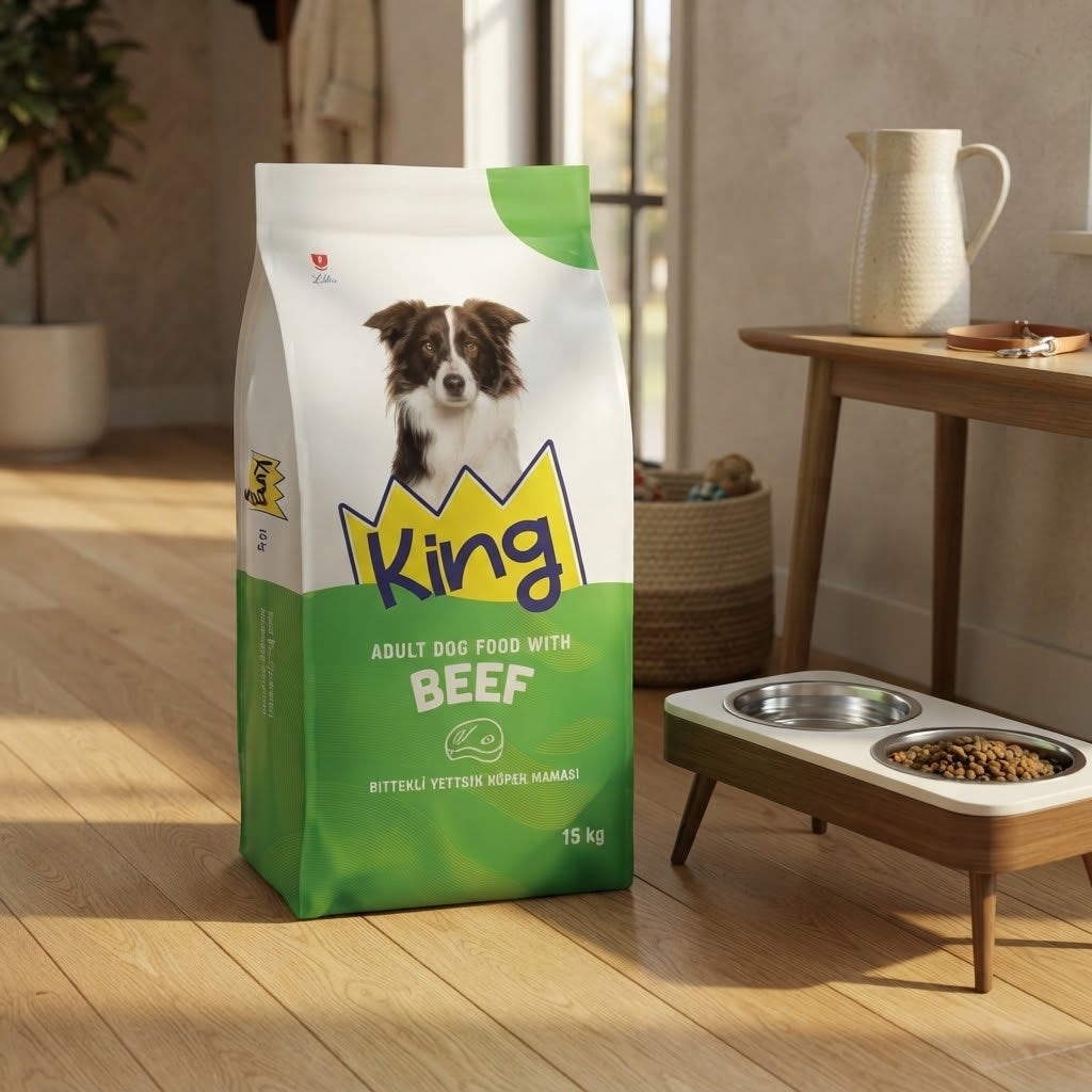 King Plus Adult Dog Food Beef 15kg