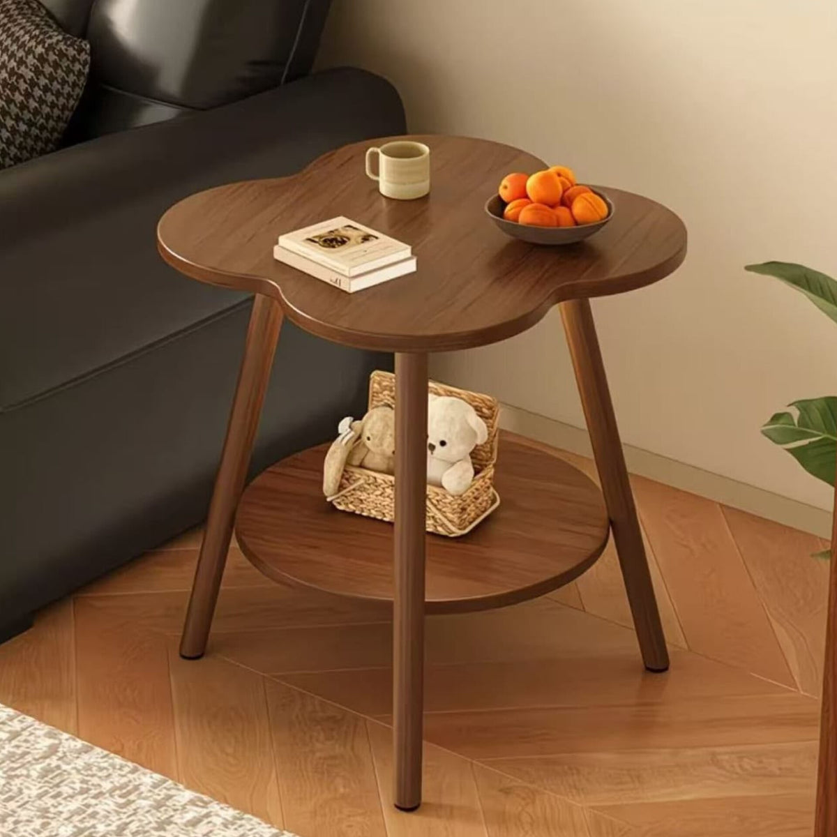 Minimalist Coffee Table With Double Layer Storage Space