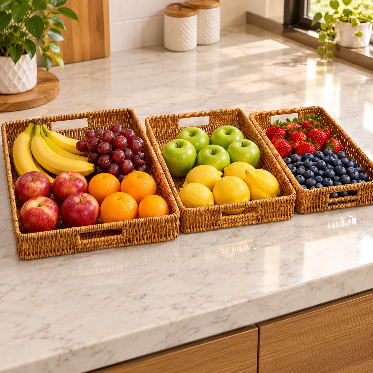Multifunctional storage basket