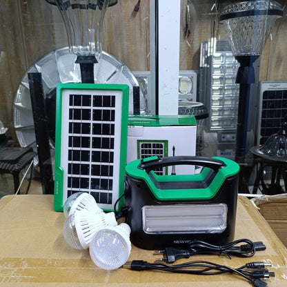 NV-T202 Solar Lighting System with 3 LED Lights, Mobile Charging, and Cable Switches  in Nairobi Gem Home Accesories
