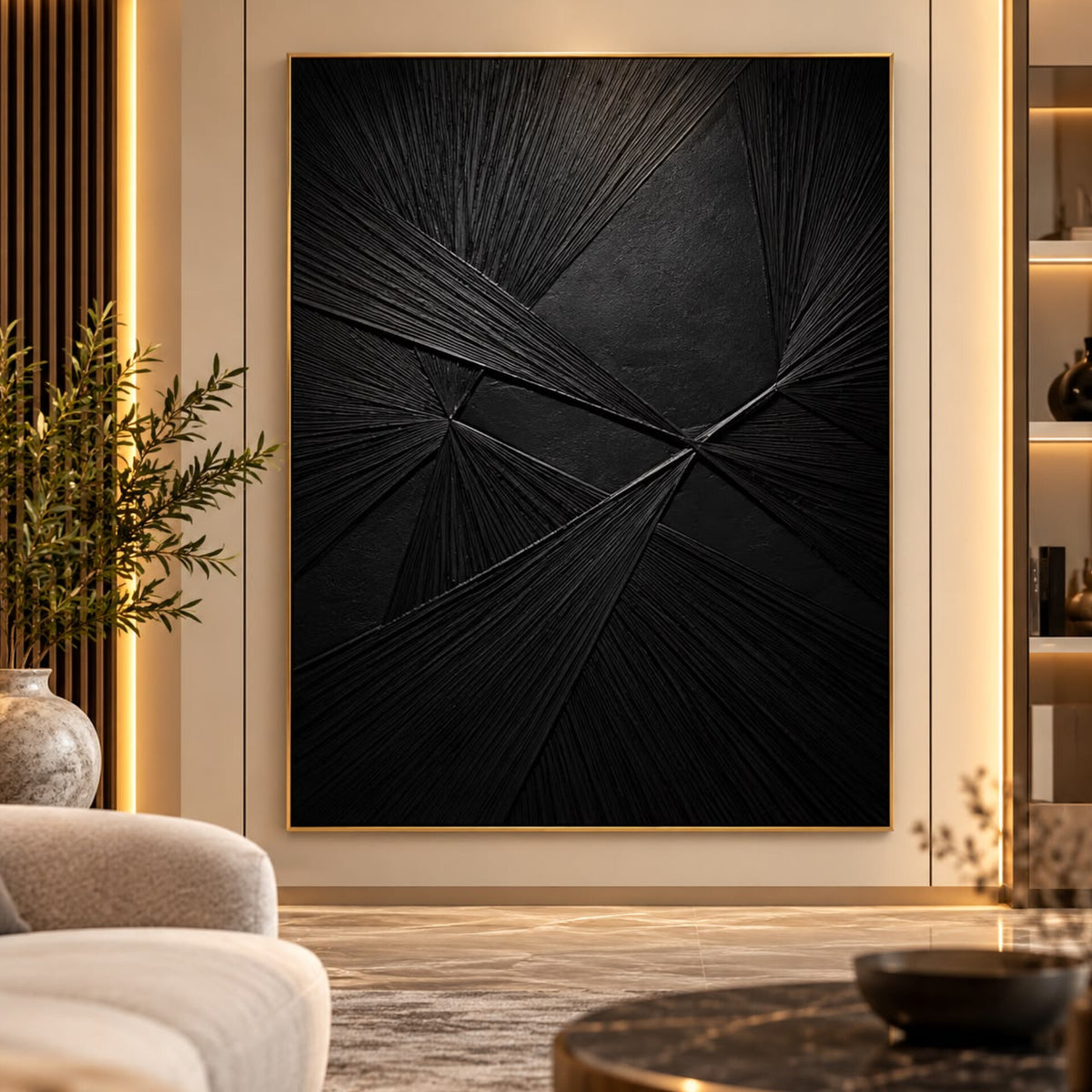 Neutral Geometric Abstract Art