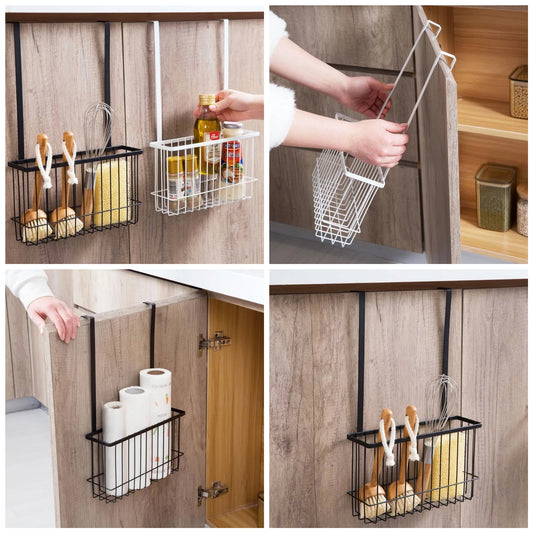 Over the door cabinet basket