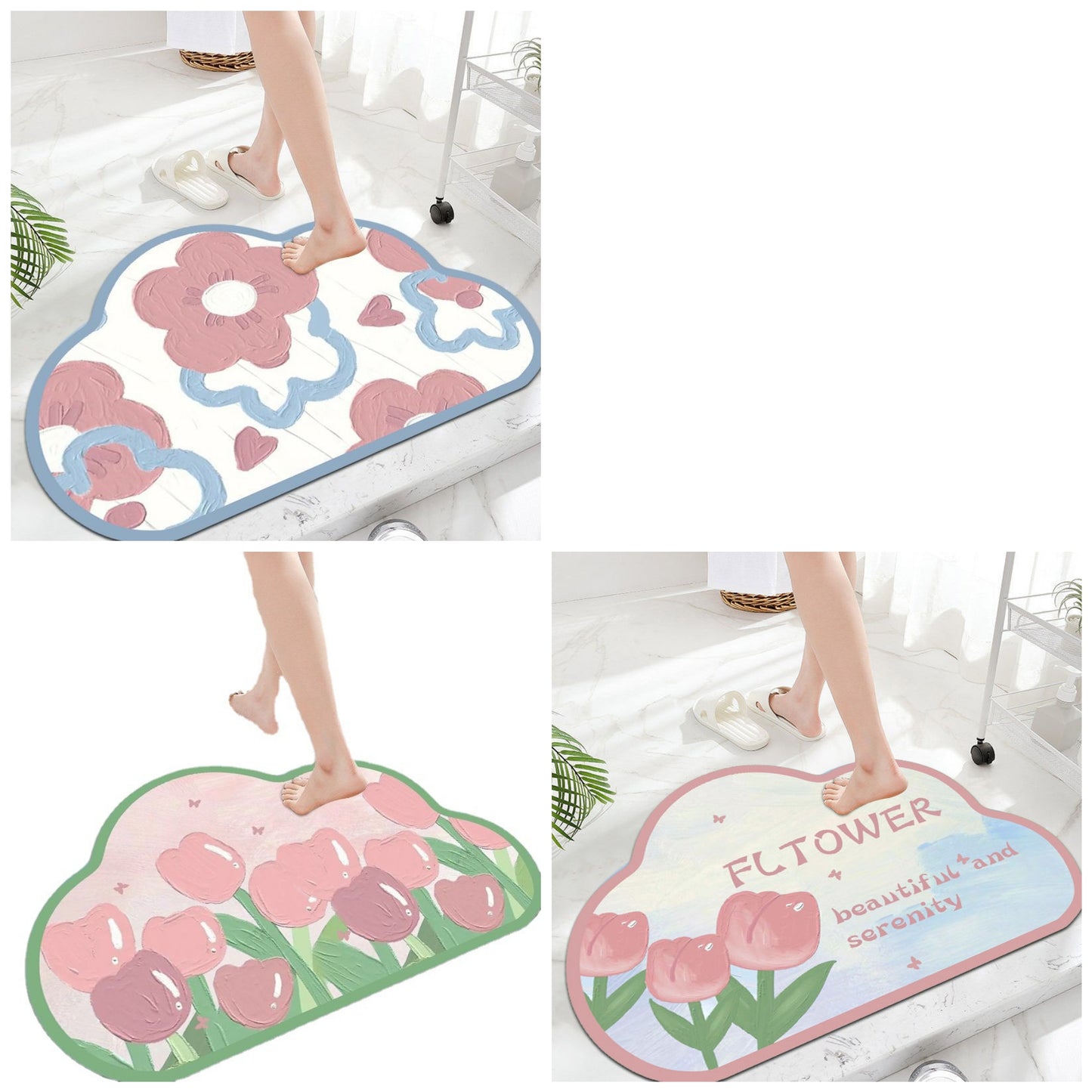 Bathroom diatom antislip mats