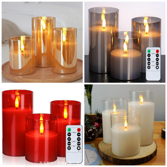 Set of 3 led candles