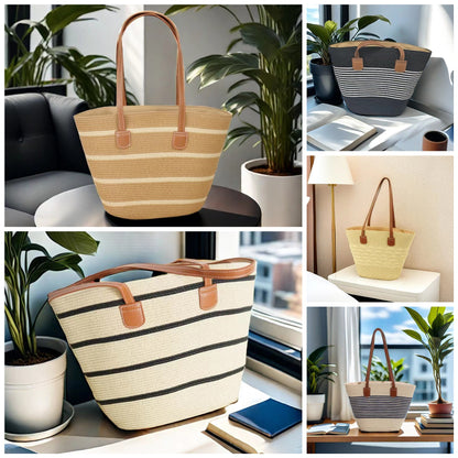 Straw woven bag tote bag