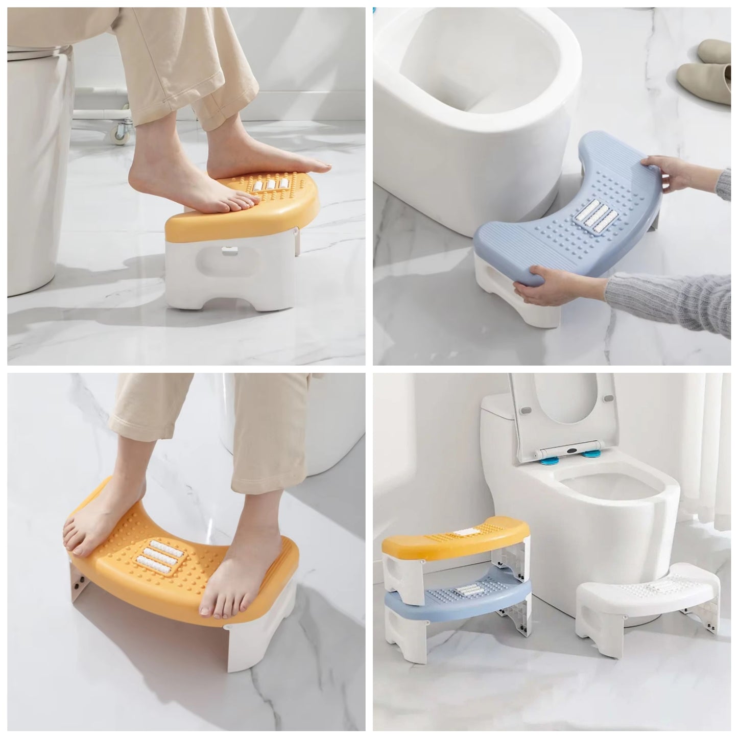 Foot rest toilet stool  with rollers