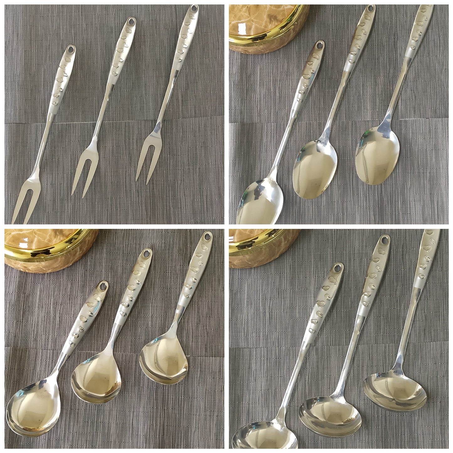 Stainless steel silver serving spoon available in 4 types (soup, short, long , or meat grill